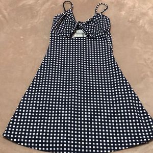 Gingham Spaghetti Strap Dress